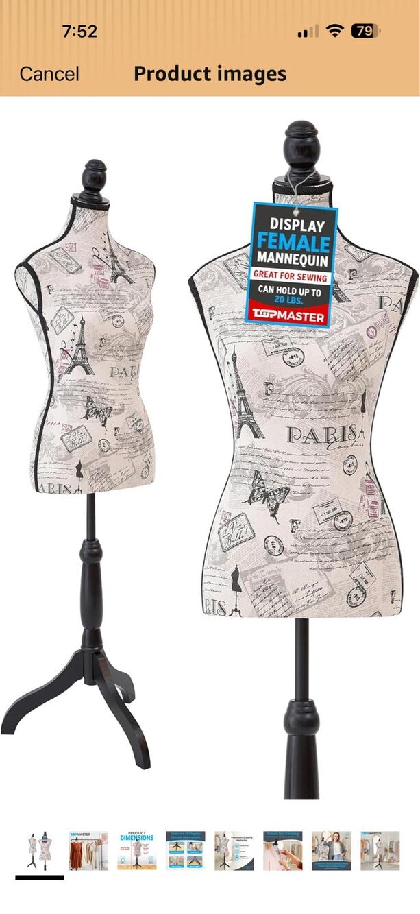 Mannequin Dress Form Approx size 10 lightweight
